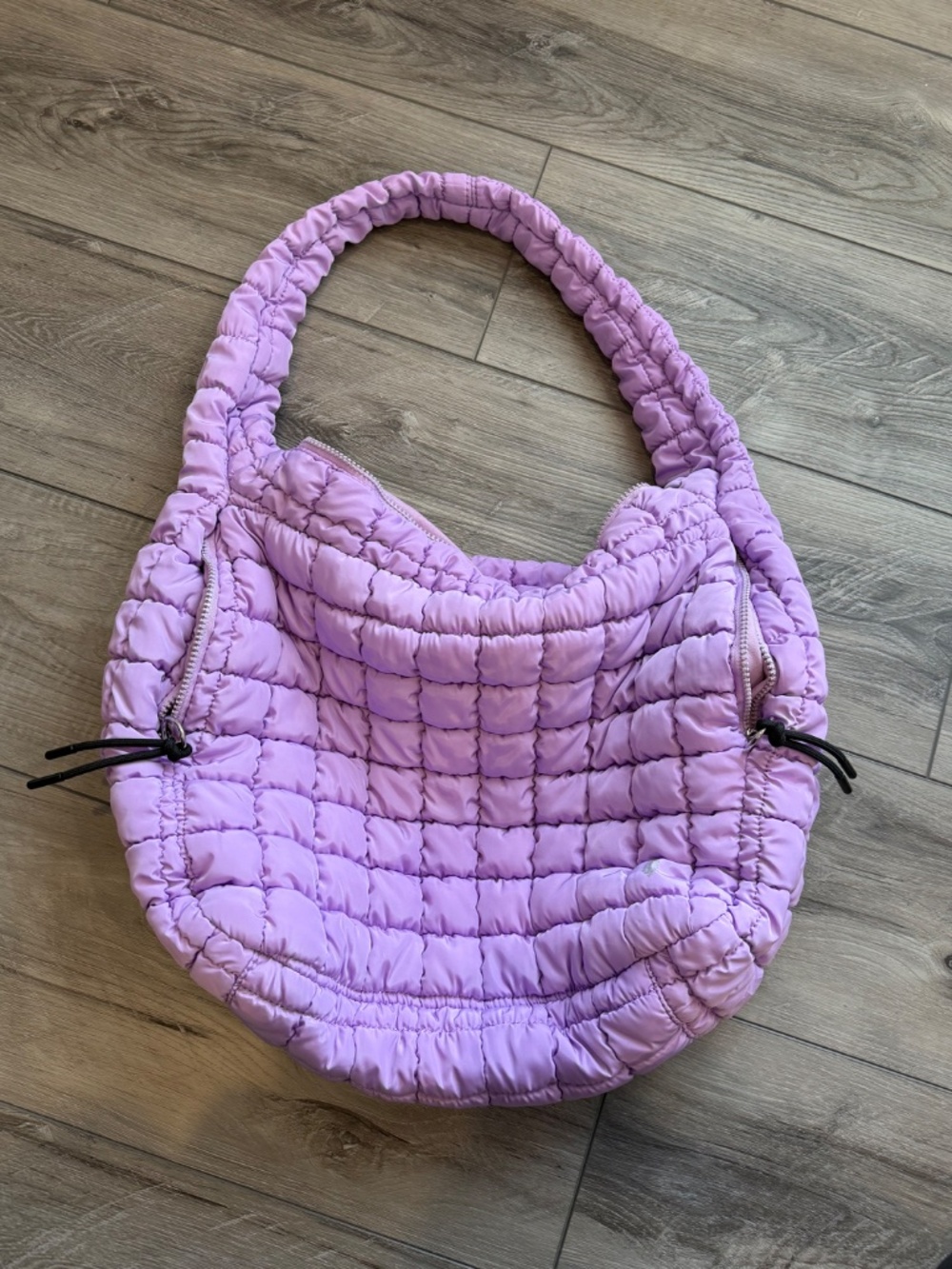 Free People Quilted Carryall Bag LILAC
